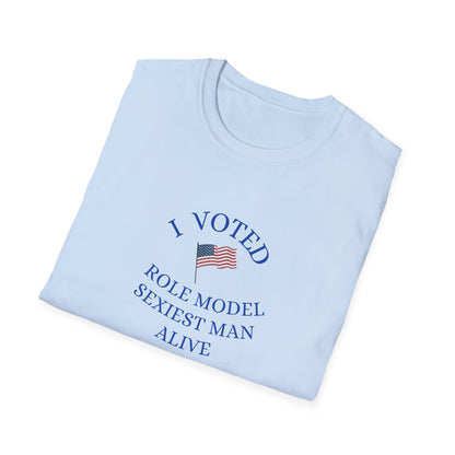 I voted Role Model sexiest man alive Tucker - Unisex Softstyle T-Shirt