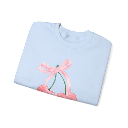 Bow and Cherries Aesthetic - Unisex Heavy Blend™ Crewneck Sweatshirt