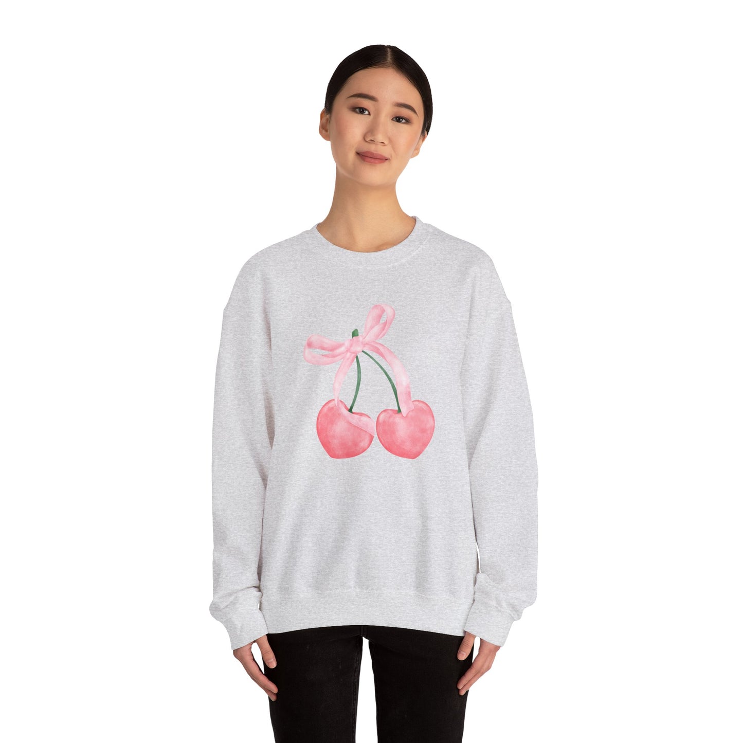 Bow and Cherries Aesthetic - Unisex Heavy Blend™ Crewneck Sweatshirt