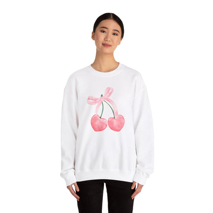 Bow and Cherries Aesthetic - Unisex Heavy Blend™ Crewneck Sweatshirt