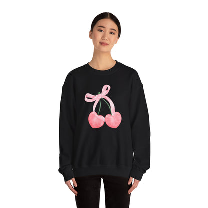 Bow and Cherries Aesthetic - Unisex Heavy Blend™ Crewneck Sweatshirt