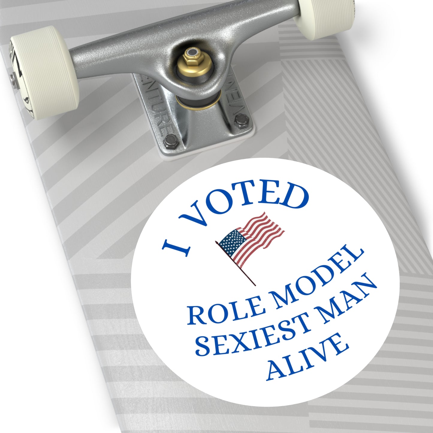 I Voted Role Model Sexiest Man Alive Tucker - Round Stickers, Indoor\Outdoor