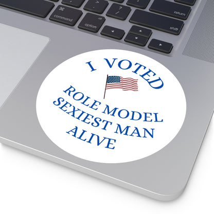 I Voted Role Model Sexiest Man Alive Tucker - Round Stickers, Indoor\Outdoor