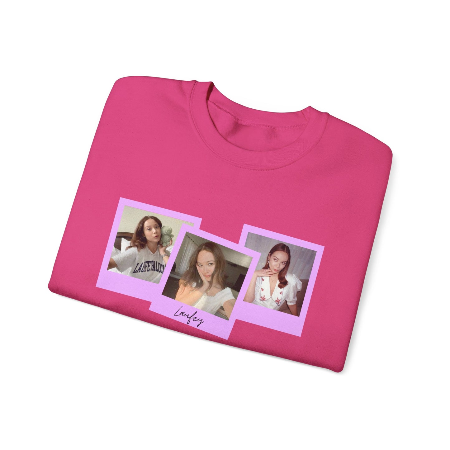 Polaroid Laufey Cute - Unisex Heavy Blend™ Crewneck Sweatshirt