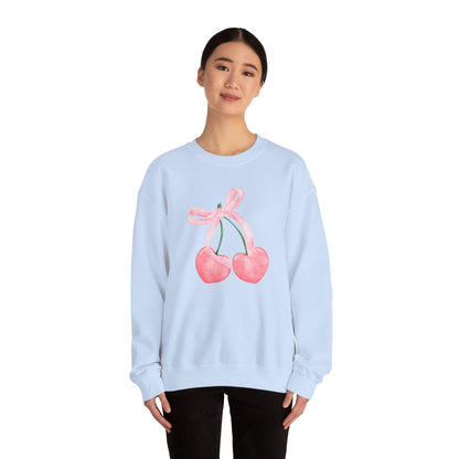 Bow and Cherries Aesthetic - Unisex Heavy Blend™ Crewneck Sweatshirt