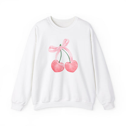 Bow and Cherries Aesthetic - Unisex Heavy Blend™ Crewneck Sweatshirt